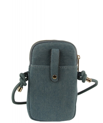 Front Pocket Crossbody Bag Cell Phone Purse LMS204 DENIM